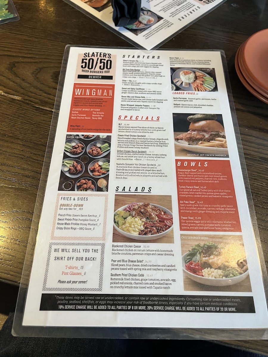 Slater's 50/50 Menu - Image 4